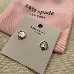 Kate Spade Mother of Pearl Signature Spade Earrings